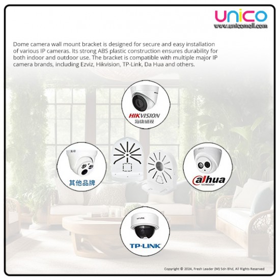 Dome CCTV Camera Wall Mount Bracket – Secure Mount, 100x75x125mm & 100x135x160mm Dome CCTV Camera Wall Mount Bracket – Secure Mount, 100x75x125mm & 100x135x160mm