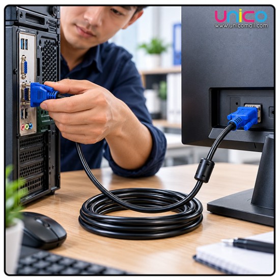 Infineo VGA Cable 3+2 Shielded Male to Male 1.5M 3M 5M