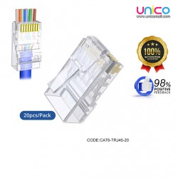Pass-Through RJ45 Connectors (20-Pack) – High-Speed Ethernet Plugs for Cat5e/Cat6