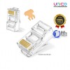 Infineo Cat6 RJ45 Connectors – 20-Pack, Pure Copper with 3-Pin Design for Enhanced Network Stability