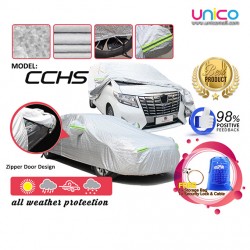 All-Weather Car Cover Aluminum – EvioAsia CCHS UV Sun & Rain Protection with Side Zipper