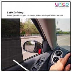 (4 PCS) Car Window Sun Shade Mesh Cover (Small, Front & Rear)