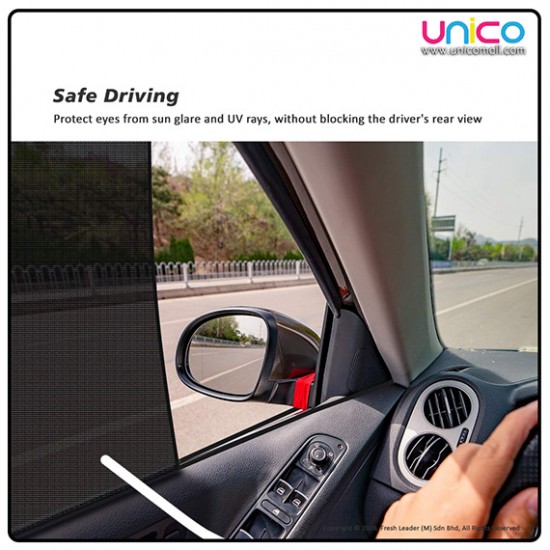 (4 PCS) Car Window Sun Shade Mesh Cover (Small, Front & Rear)