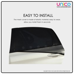 (2 PCS) Car Window Sun Shade Mesh Cover 