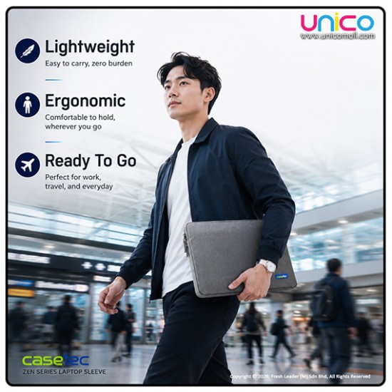 CASETEC ZEN Series 13.3, 14 & 15.6 Inch Laptop Sleeve