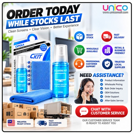 Screen Cleaning Kit 120ml with Microfiber Cloth for Laptop & TV