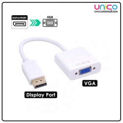 1080P Display Port to VGA Male to Female Video Converter Adapter Cable without Audio Support