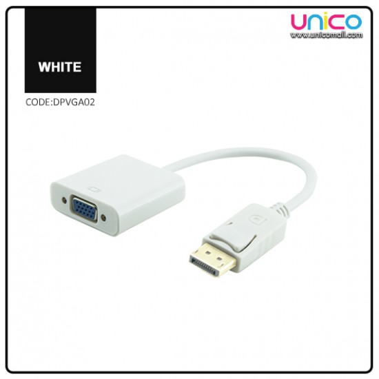 1080P Display Port to VGA Male to Female Video Converter Adapter Cable without Audio Support