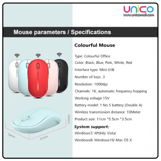 Colourful Wireless Mouse Colourful Wireless Mouse