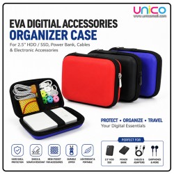 INFINEO EVA Digital Accessories Case for HDD SSD, Power Bank & Cables