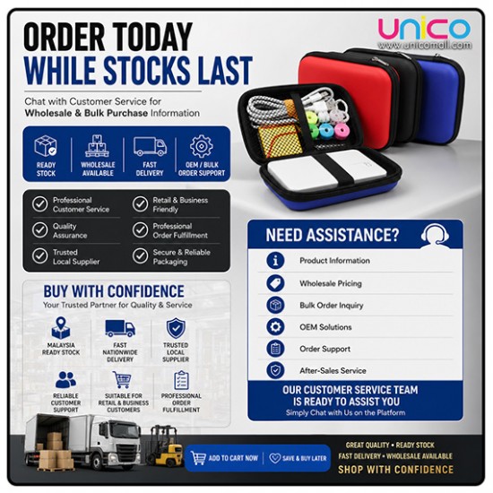 INFINEO EVA Digital Accessories Case for HDD SSD, Power Bank & Cables