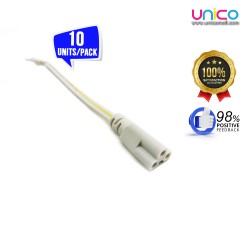 Single End 3 Pin LED Tube Connector Wire – 15cm (10 Pack) for LED Lighting Installation