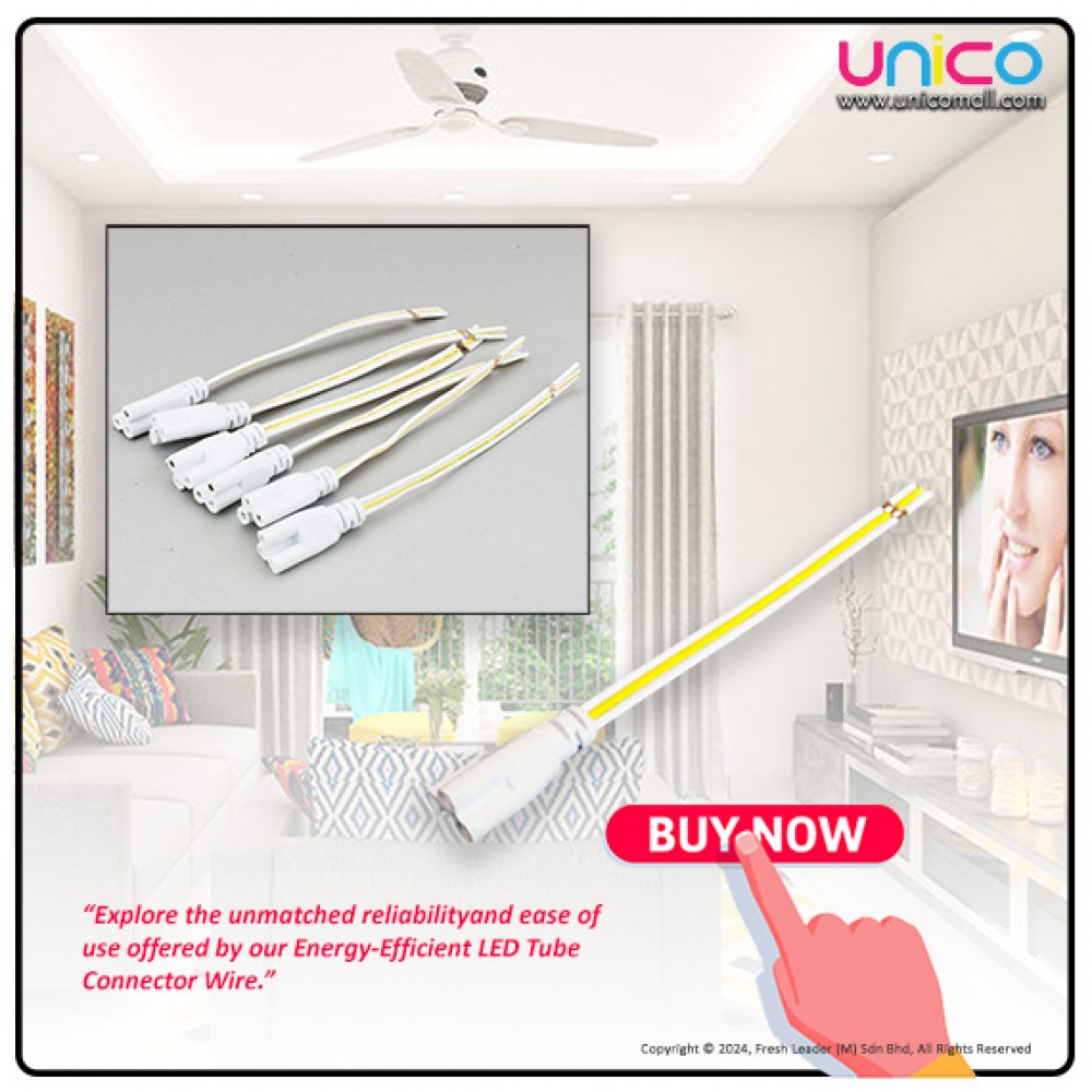 Single End 3 Pin LED Tube Connector Wire 15cm – 10 Pack for LED ...