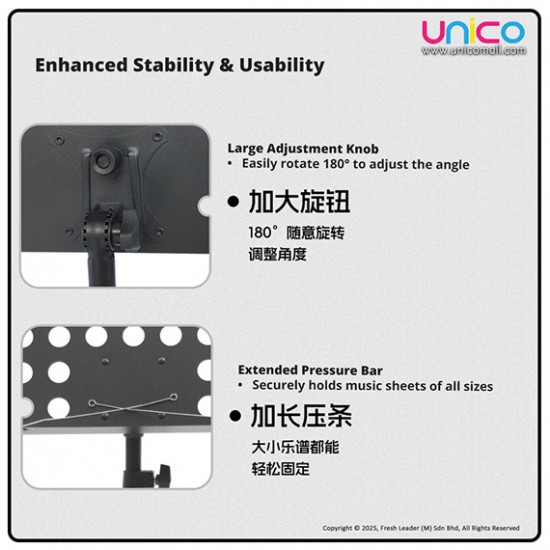 Multi-Purpose Music Sheet Stand – Sturdy, Adjustable Holder for Home, School & Restaurant Use