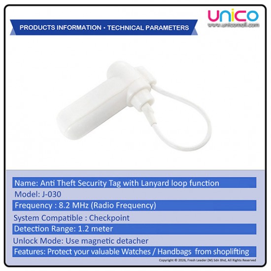 Retail Anti-Theft RF Security Tag 8.2MHz – Reusable EAS Tag with Pin for Jewelry & Watches