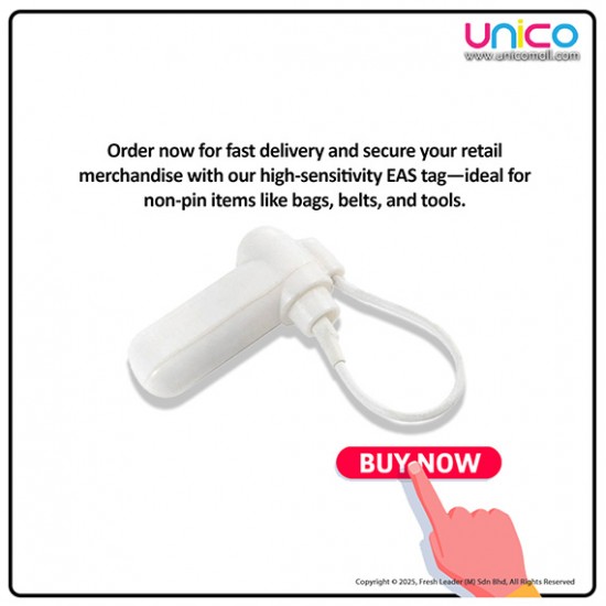 Retail Security Tag with Lanyard – AM 58KHz Anti-Theft System for Shops & Stores