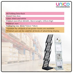 Foldable Metal A4 Stand for Brochure Newspaper Magazine Book