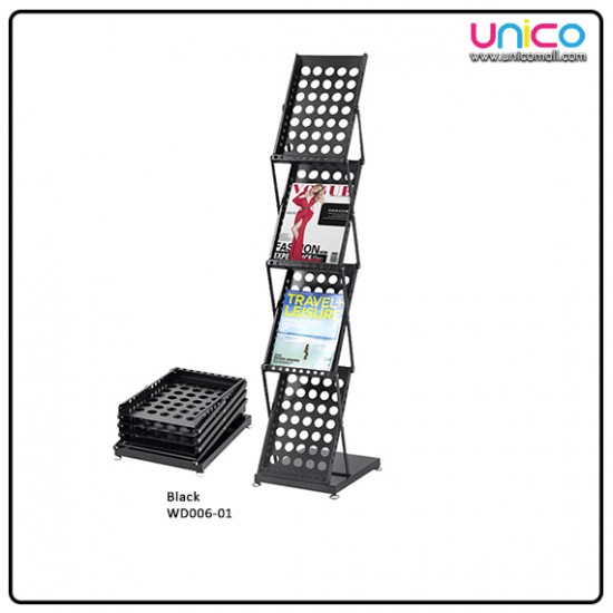 Foldable Metal A4 Stand for Brochure Newspaper Magazine Book Foldable Metal A4 Stand for Brochure Newspaper Magazine Book