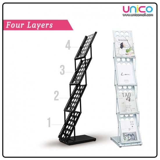 Foldable Metal A4 Stand for Brochure Newspaper Magazine Book Foldable Metal A4 Stand for Brochure Newspaper Magazine Book