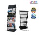 Heavy Duty 4 Tier Brochure Display Rack Metal Floor Stand Organizer