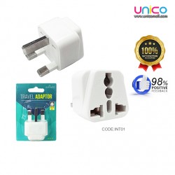 INFINEO Travel Adapter for AU, US, EU to UK – 3-Pin Plug Converter