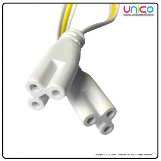 Durable 3 Pin LED Tube Wire – 20cm Connector for T4 T5 T8