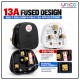 Malaysia 13A 3 Pin Fused Plug with Durable Alloy Pins