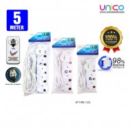 SIRIM Certified Infineo Trailing Socket Extension Neon Light - 5 Meter Length (3 Way/4 Way/5 Way)