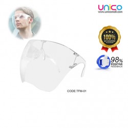 Reusable Full Face Shield with Anti-Fog Clear Visor – Safety Protection for Work, Travel & Public Use