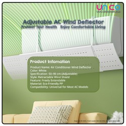 Adjustable Air Conditioner Wind Deflector – 3-Blade Shield for AC Draft Control