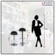 Modern PU Leather Bar Stool with Footrest | Black Modern PU Leather Bar Stool with Footrest | Black