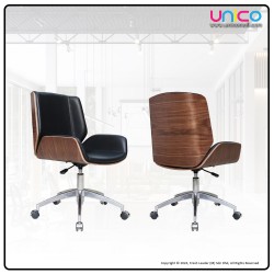 Luxury Ergonomic Office Chair - Medium Back Leather Boss Chair