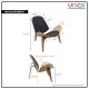 Modern Nordic Accent Chair – Wooden Lounge Chair with PU Leather or Fabric Seat Modern Nordic Accent Chair – Wooden Lounge Chair with PU Leather or Fabric Seat