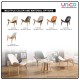 Modern Nordic Accent Chair – Wooden Lounge Chair with PU Leather or Fabric Seat Modern Nordic Accent Chair – Wooden Lounge Chair with PU Leather or Fabric Seat