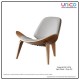 Modern Nordic Accent Chair – Wooden Lounge Chair with PU Leather or Fabric Seat Modern Nordic Accent Chair – Wooden Lounge Chair with PU Leather or Fabric Seat