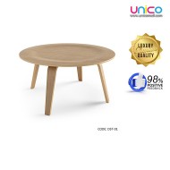 Modern Scandinavian Round Coffee Table – Sturdy Wooden Design for Living Room & Office