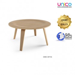 Modern Scandinavian Round Coffee Table – Sturdy Wooden Design for Living Room & Office