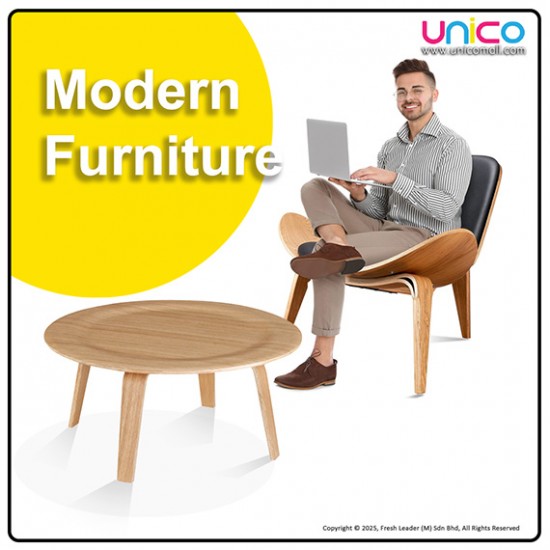 Modern Scandinavian Round Coffee Table – Sturdy Wooden Design for Living Room & Office Modern Scandinavian Round Coffee Table – Sturdy Wooden Design for Living Room & Office