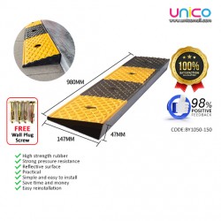 Heavy-Duty Rubber Curb Ramp | 47mm Height | 980mm Length