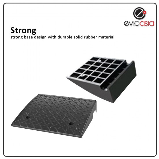 Heavy Duty Rubber Road Curb Ramp, Height 200MM