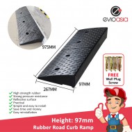 Heavy Duty Rubber Road Curb Ramp, Height 97MM