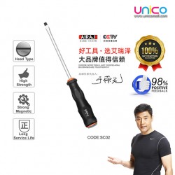 AIRAJ 6.3mm x 150mm Flat Blade Screwdriver – Ergonomic Grip for Precision & Comfort