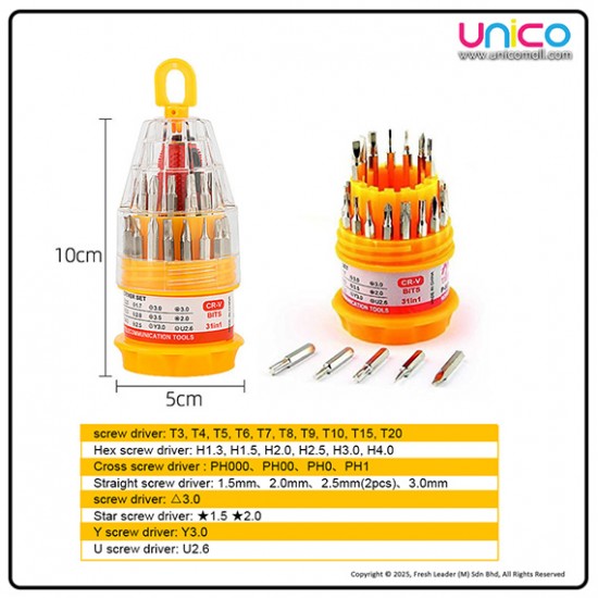 Universal 31-in-1 Multi-Function Screwdriver Set for Electronics and Gadgets Universal 31-in-1 Multi-Function Screwdriver Set for Electronics and Gadgets