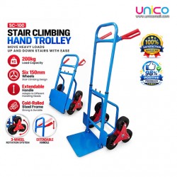 Heavy Duty Stair Climbing Hand Trolley: 3 Wheel Foldable Design