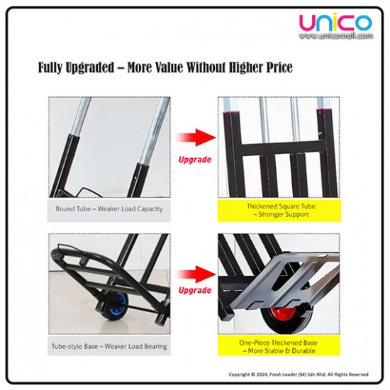 Foldable Heavy Duty Hand Cart Trolley – 200kg Load Capacity, Metal Frame for Home & Warehouse Use Foldable Heavy Duty Hand Cart Trolley – 200kg Load Capacity, Metal Frame for Home & Warehouse Use