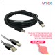 Unicomall USB 2.0 Printer Cable: A to B Male | High-Speed Connection