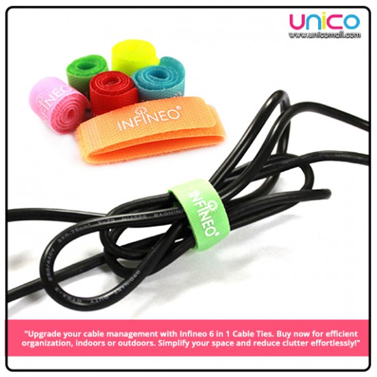 Infineo 6 in 1 Cable Ties: Your Ultimate Cable Management Solution at Unicomall.com