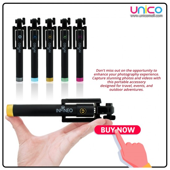 Infineo Selfie Stick: Foldable Monopod for Perfect Shots | Unicomall Infineo Selfie Stick: Foldable Monopod for Perfect Shots | Unicomall
