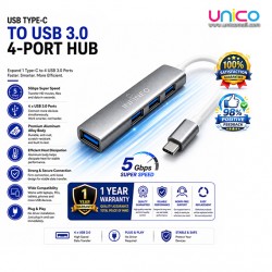 INFINEO USB C Hub 4 Port USB 3.0 Adapter 5Gbps for Laptop & PC