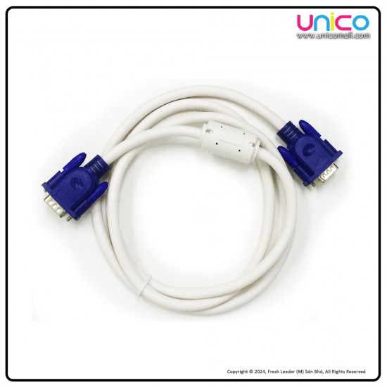 Get Crisp Display with INFINEO VGA Cable: Male to Male (1.5m/3m/5m) | Unicomall